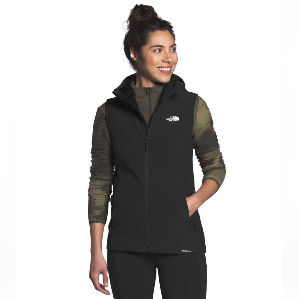 The North Face Black Women's Shelbe Raschel Hooded Vest size Large